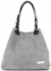 Kožené kabelka shopper bag Vittoria Gotti šedá V90047CH